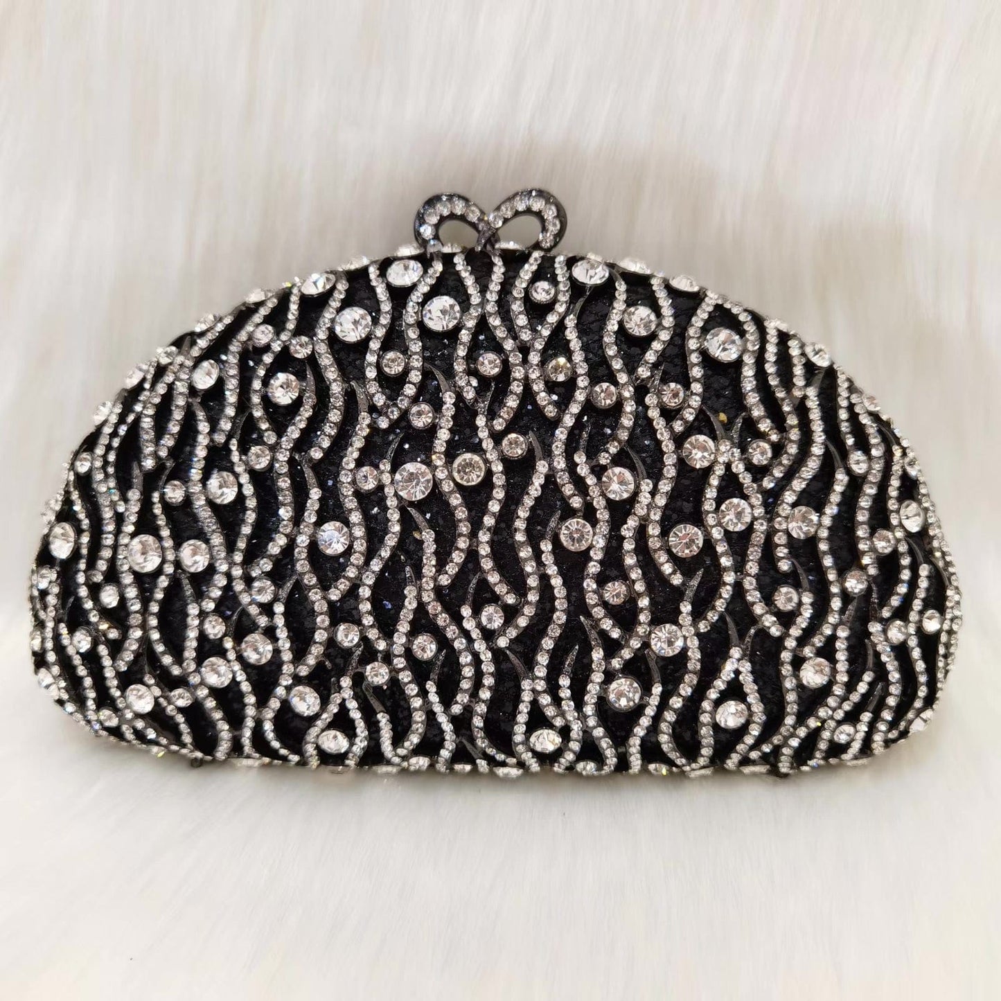 2023 New Design Women Cluth Ladies Crystal Evening Bags Two Side Bag Wedding Clutch Purse for Party