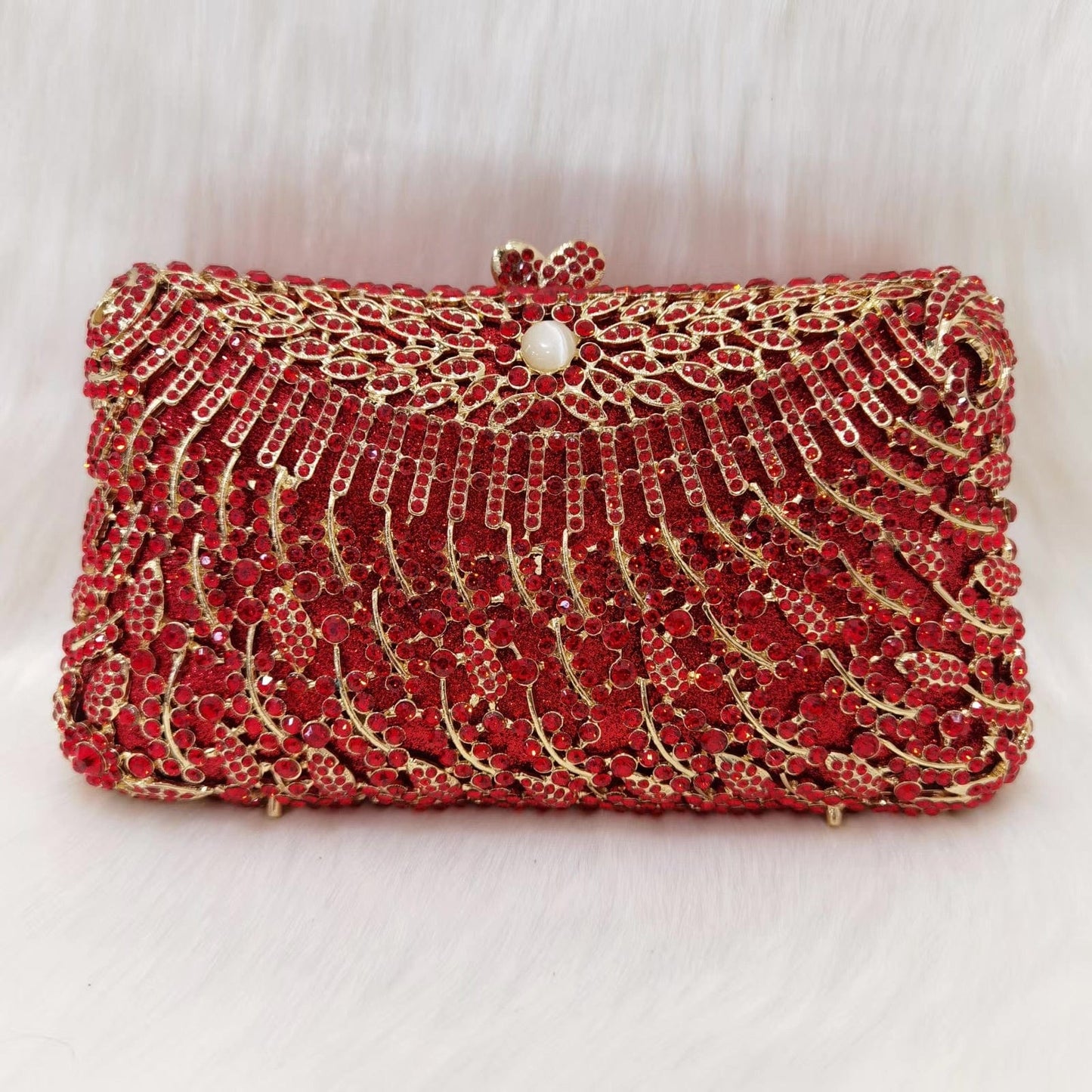 2023 New Design Women Cluth Ladies Crystal Evening Bags Two Side Bag Wedding Clutch Purse for Party