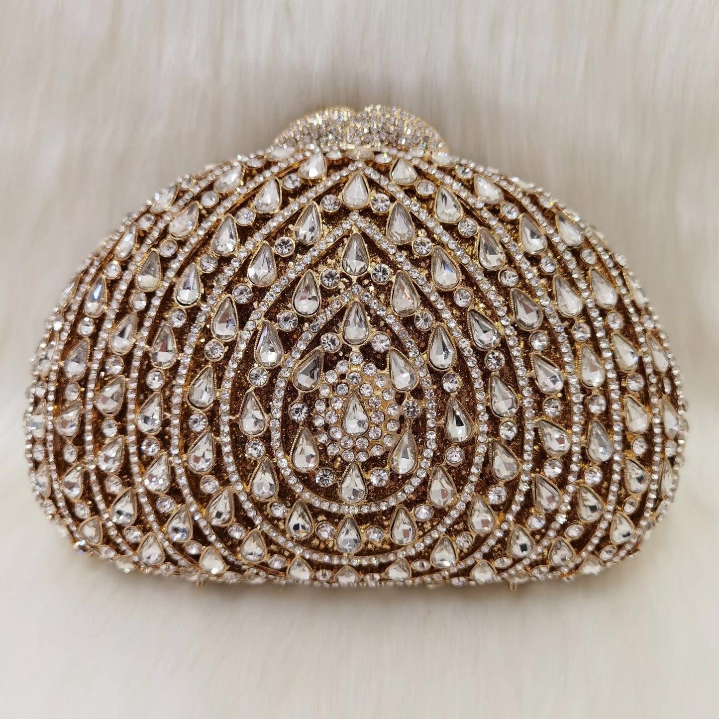 2023 New Design Women Cluth Ladies Crystal Evening Bags Two Side Bag Wedding Clutch Purse for Party