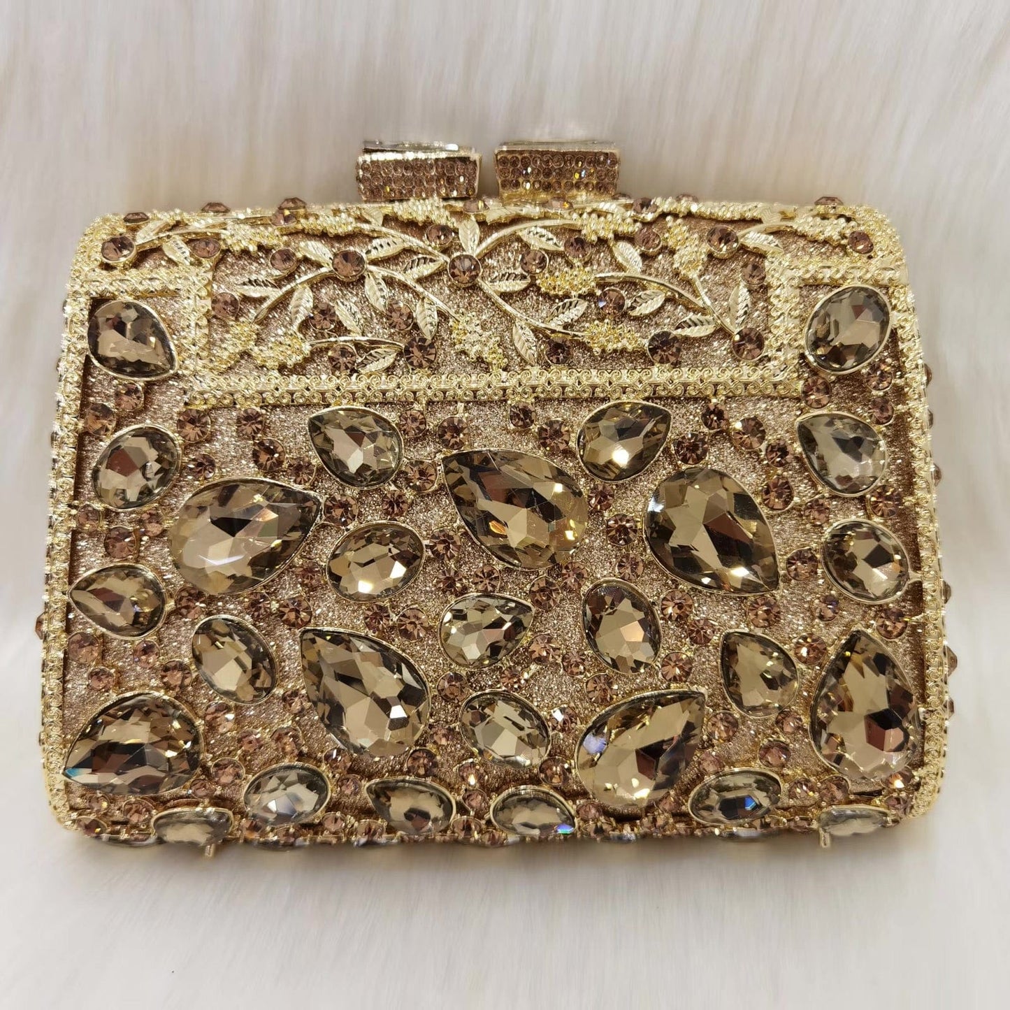2023 New Design Women Cluth Ladies Crystal Evening Bags Two Side Bag Wedding Clutch Purse for Party