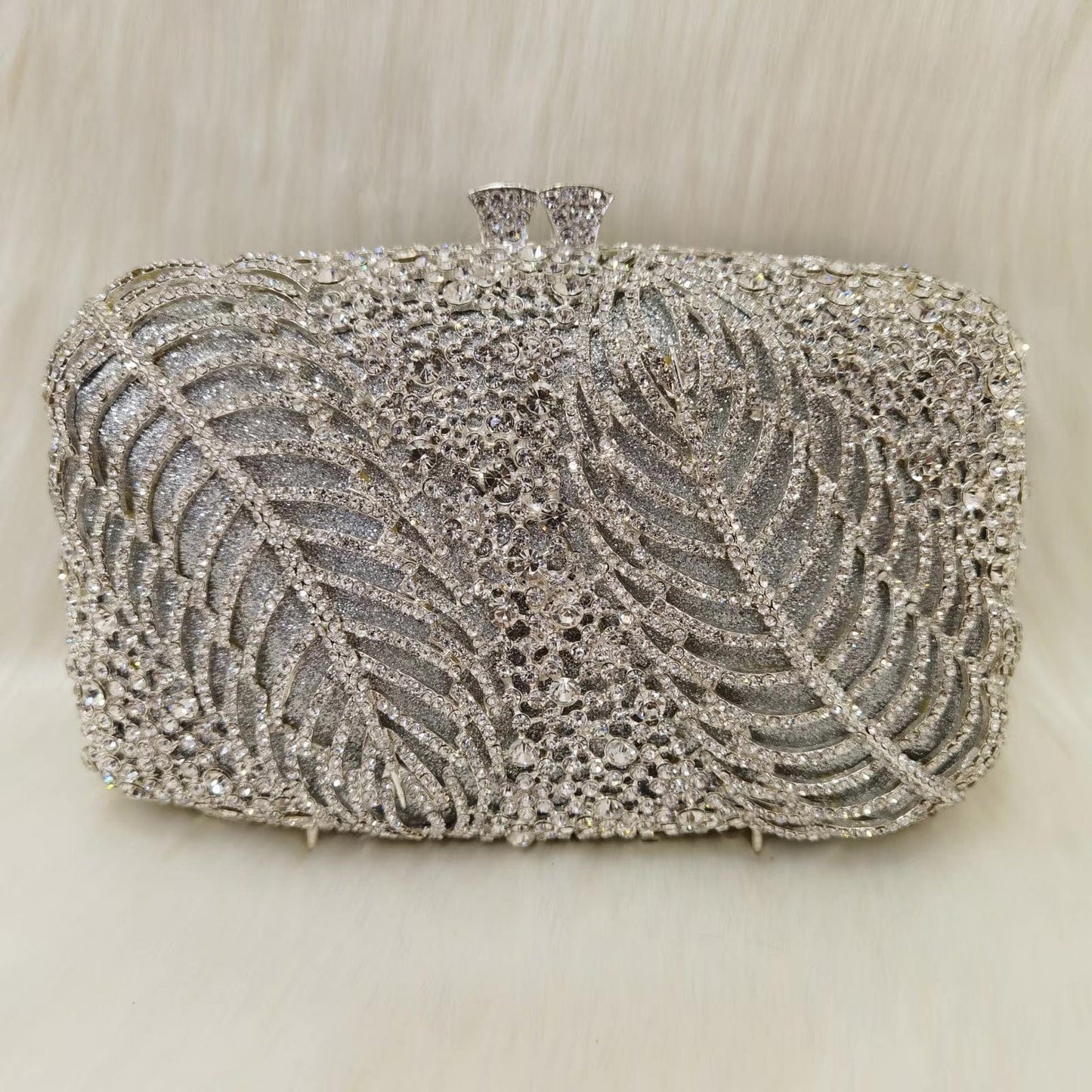 2023 New Design Women Cluth Ladies Crystal Evening Bags Two Side Bag Wedding Clutch Purse for Party