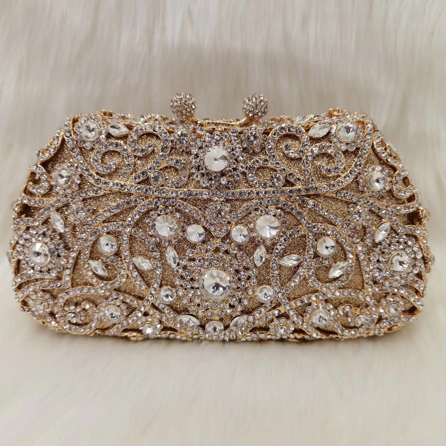 2023 New Design Women Cluth Ladies Crystal Evening Bags Two Side Bag Wedding Clutch Purse for Party