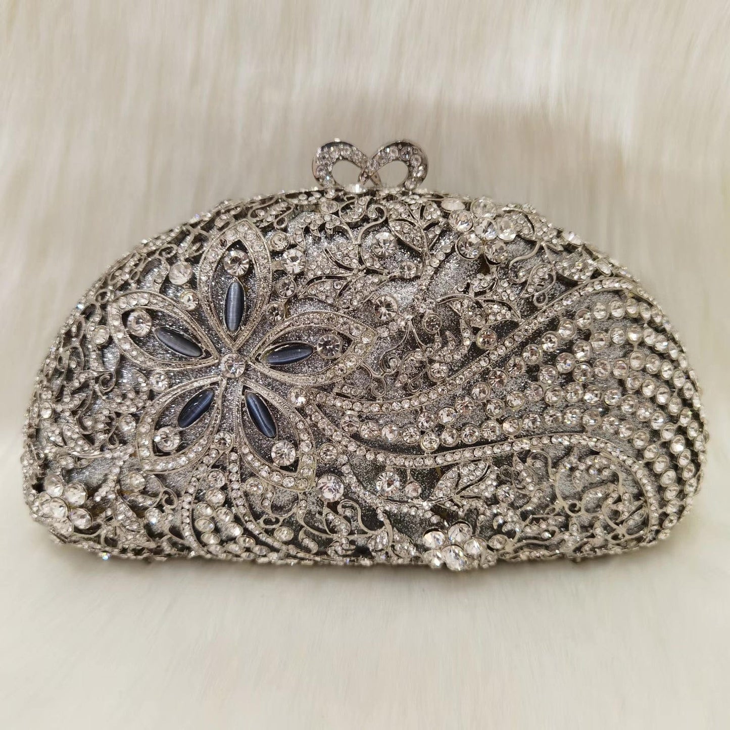 2023 New Design Women Cluth Ladies Crystal Evening Bags Two Side Bag Wedding Clutch Purse for Party