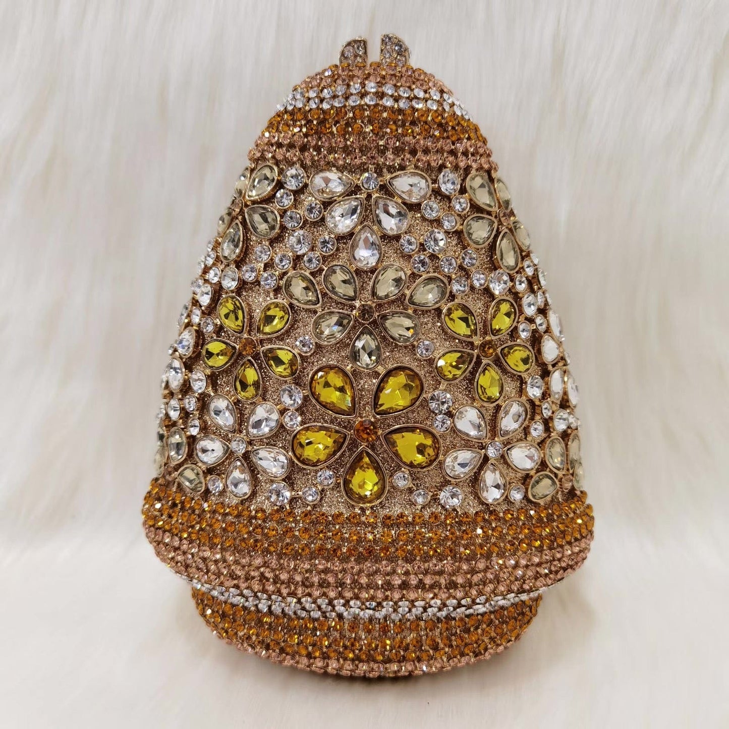 2023 New Design Women Cluth Ladies Crystal Evening Bags Two Side Bag Wedding Clutch Purse for Party