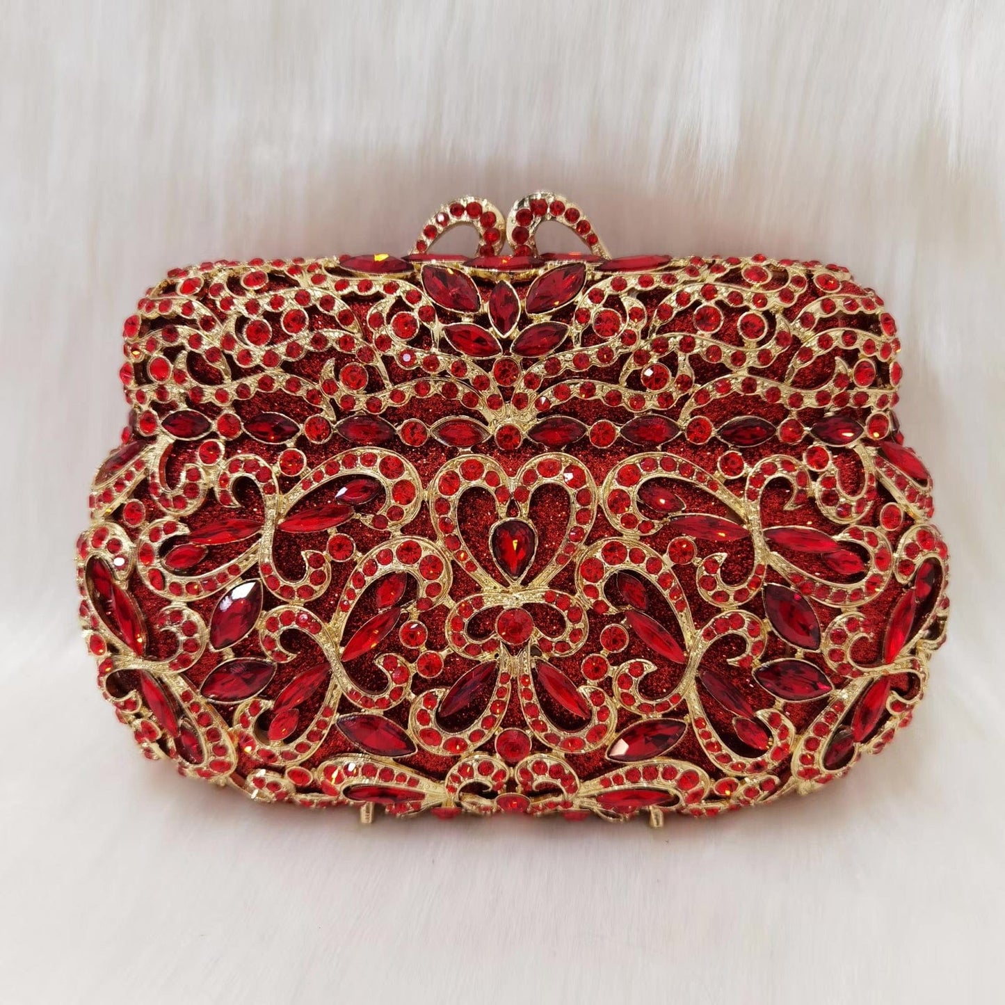 2023 New Design Women Cluth Ladies Crystal Evening Bags Two Side Bag Wedding Clutch Purse for Party