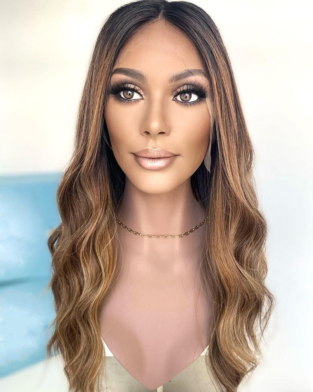 2023 New Product European Human Hair Wig Highlight Color Invisible HD Full Lace Front Wigs With Pre Plucked Hairline