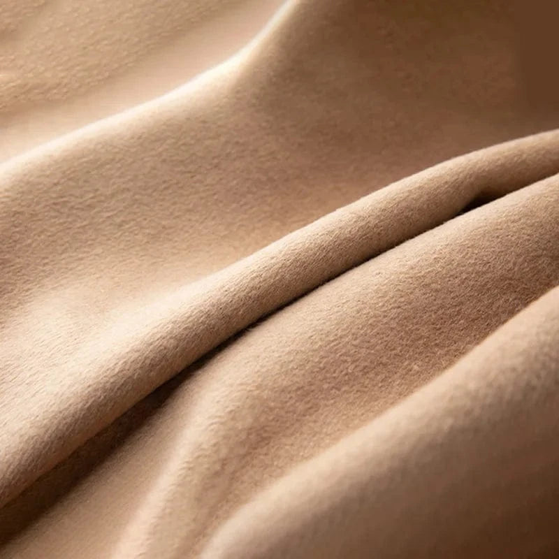 2023 Spring Fashion Handmade Cashmere Coat Belted Long Wool Trench Coat Women Autumn Winter Jacket