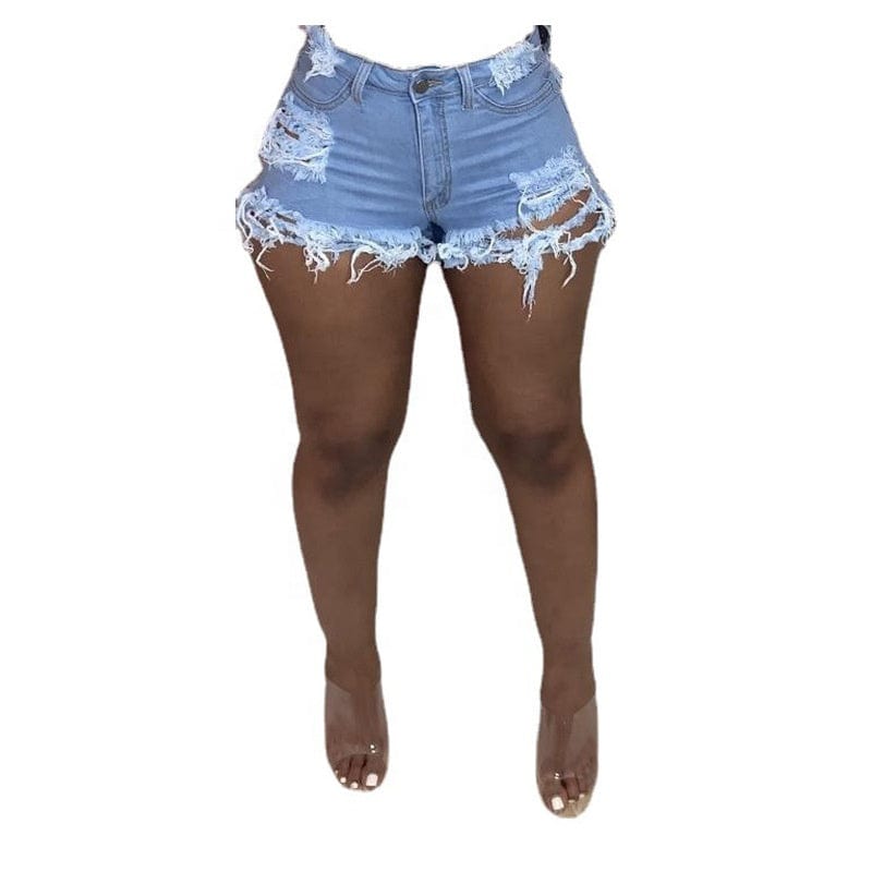 2023 Summer Mini Women's Jean Shorts Individual Hole Pants Women Denim Snack Shorts