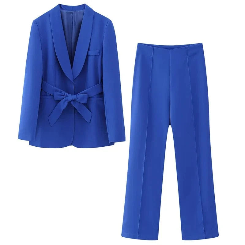 2023 Women Spring Pant Suits 2 pieces sets Casual Blazers Coats and Trousers Female Elegant Street Two Suit Clothing