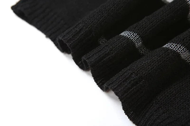 2024 Fashion Women Clothing Knit See Through Long Modest Dresses Sexy Bodycon Casual Ladies Dress