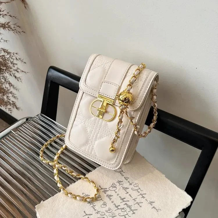 2024 Flap Crossbody Bags Women Mini PU Leather Shoulder Purses and Handbags for Girls Ladies Phone Quilted Puff Designer Bag