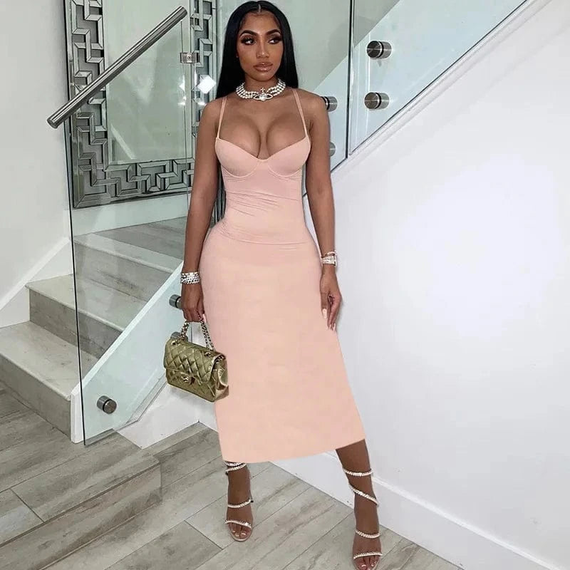 2024 New Arrivals Africa Pencil Summer O-Neck Ladies Women Clothing Elegant Casual Dresses
