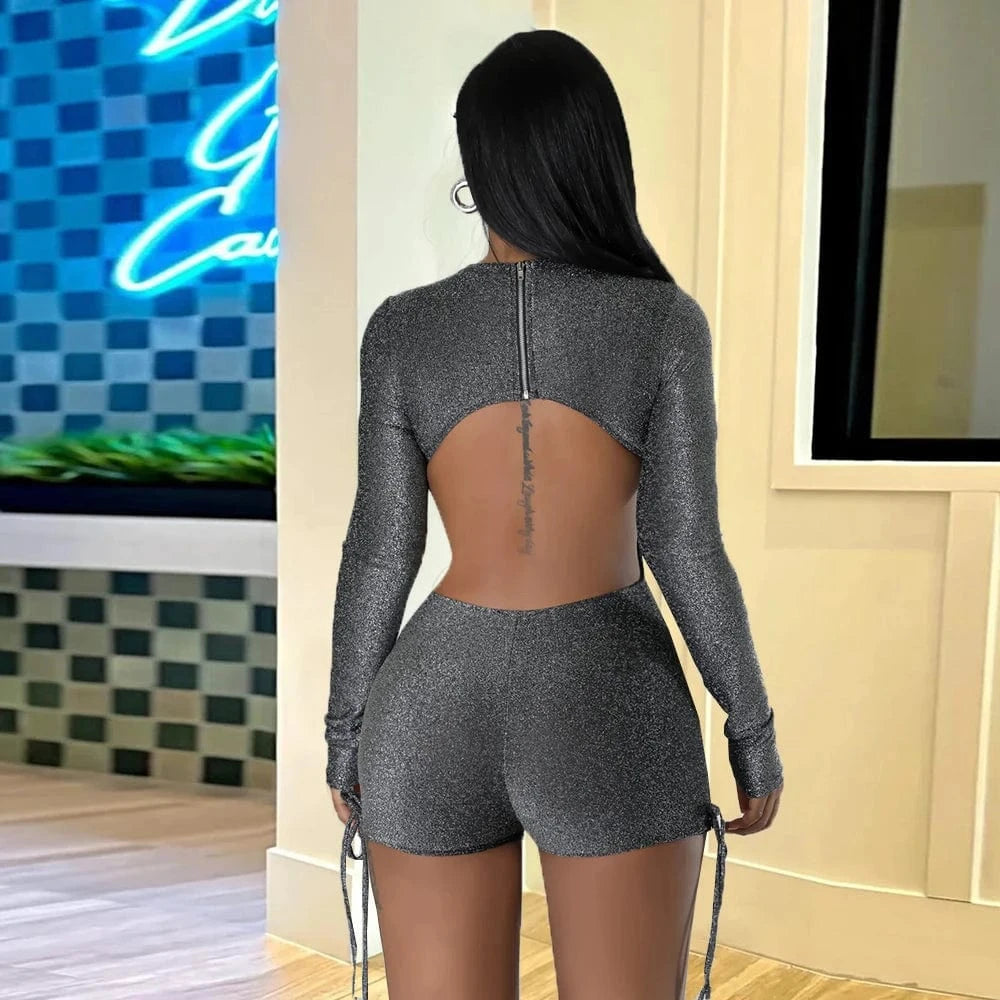 2024 spring women's clothing jumpsuit sexy women rompers sexy club backless