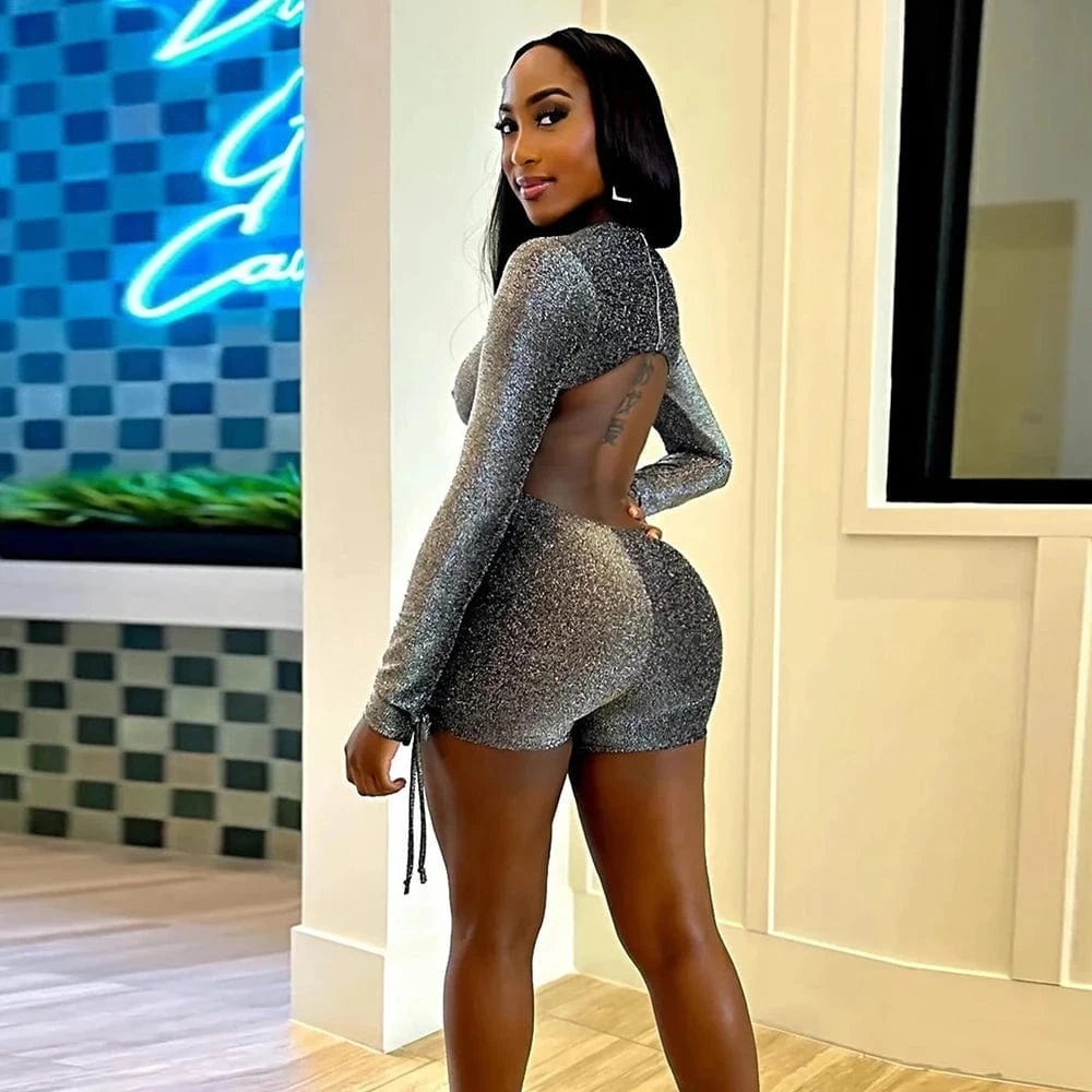 2024 spring women's clothing jumpsuit sexy women rompers sexy club backless