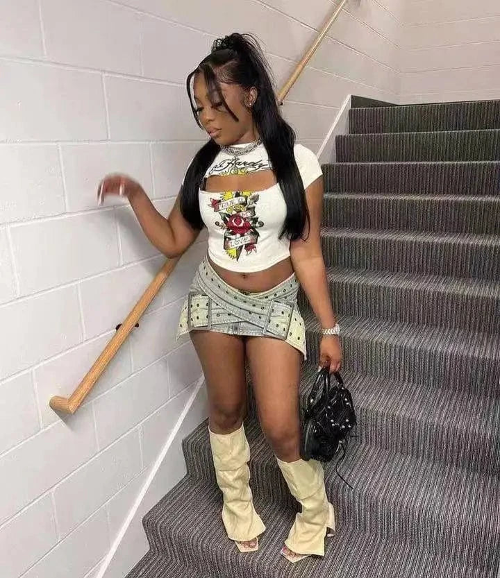 2024 women's clothing jean skirts with design for ladies mini shorts