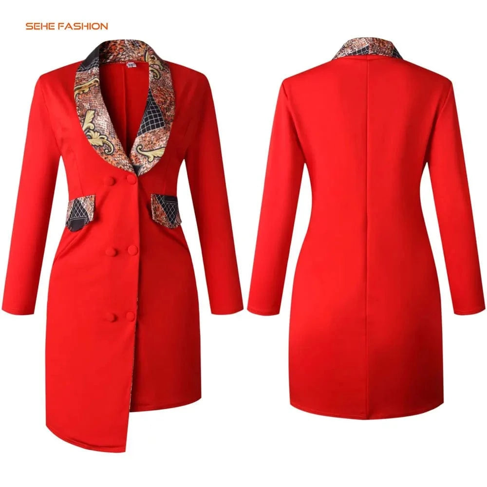20411-MX25 office wear suits collar plus size dress ladies sehe fashion