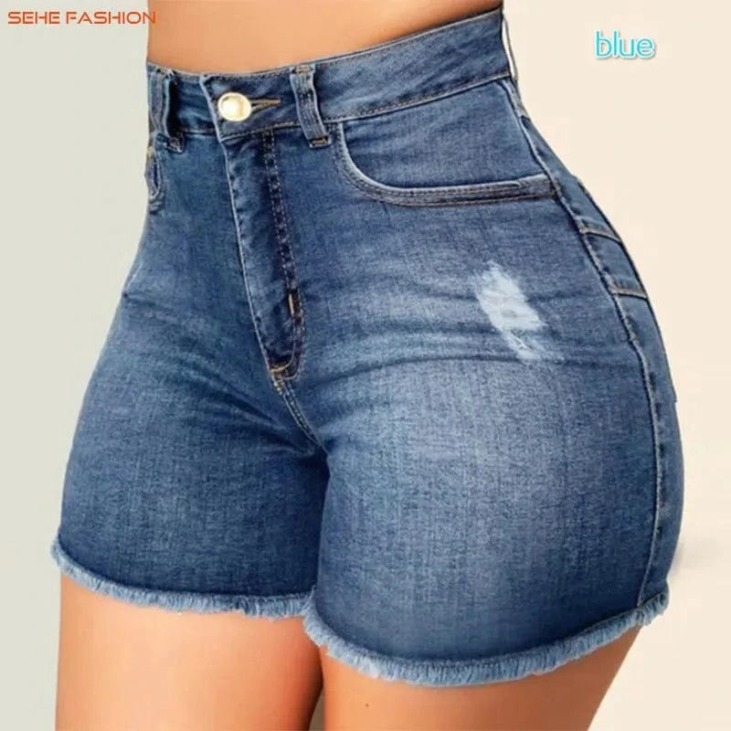 20720-MX40 simple denim ripped skinny hot jeans plus size for women sehe fashion