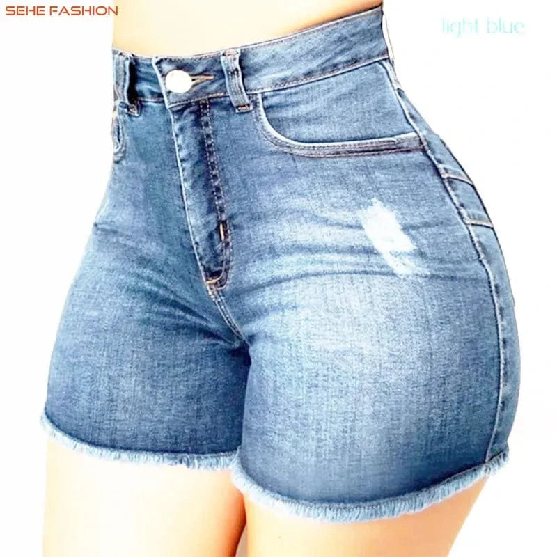 20720-MX40 simple denim ripped skinny hot jeans plus size for women sehe fashion