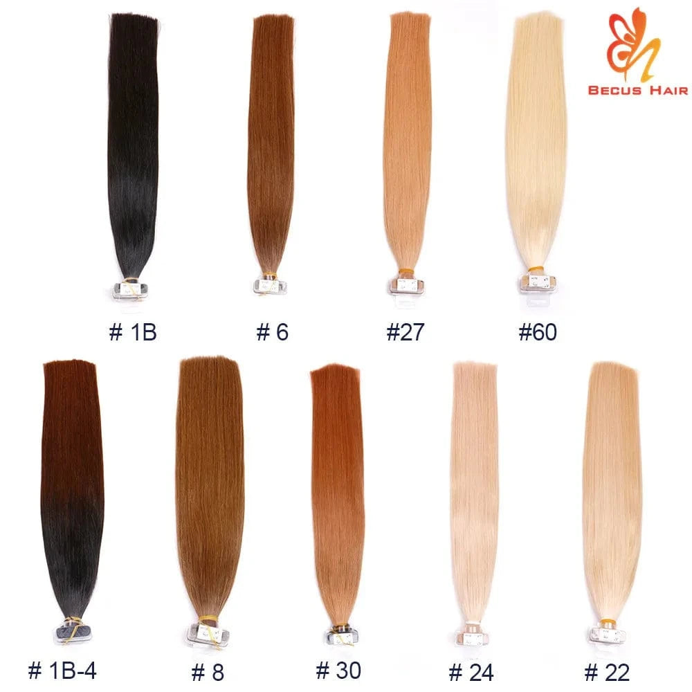 20inch Real Human cuticle vrigin remy hair tape human hair extensions for beautiful ladies