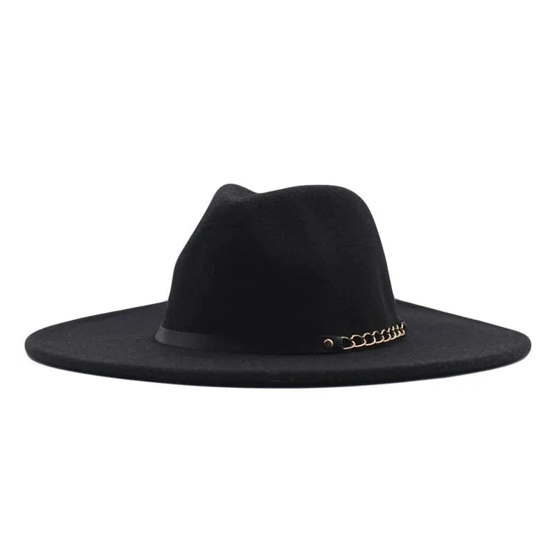 21 fashion sombrero cap hat  multi-color felt women fedora hats wholesale with chain belts