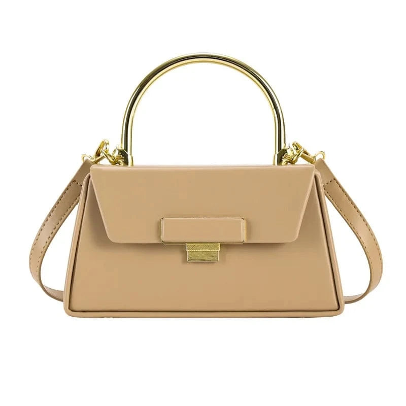 21x7x11cm / 9086 Khaki Women Crossbody Bags 2023 High Quality Clutch Female Purses Ladies Shoulder Messenger Bag New Fashion Metal Handle Handbags