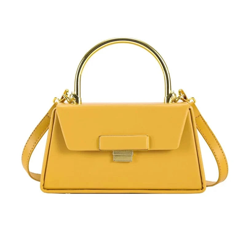 21x7x11cm / 9086 Yellow Women Crossbody Bags 2023 High Quality Clutch Female Purses Ladies Shoulder Messenger Bag New Fashion Metal Handle Handbags