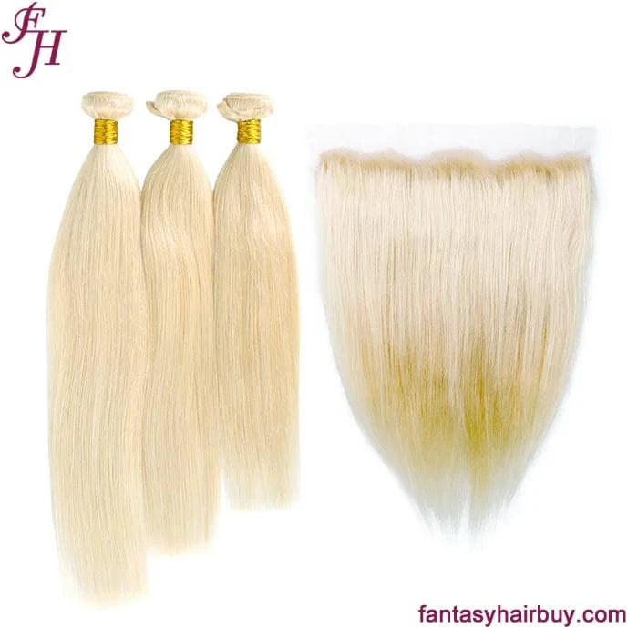 22" 22" 22"+18" 13x4 transparent lace frontal / Straight FH cheap 13x4 lace hd frontal 100% human hair bundles 613 hd lace frontal with 3 brazilian hair bundles