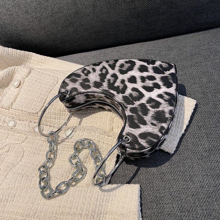 22*32CM / LEOPARD 2022 Xianjian Latest Designer Heart Shaped Chain Shoulder HANDBAG Novelty Purse Handbag