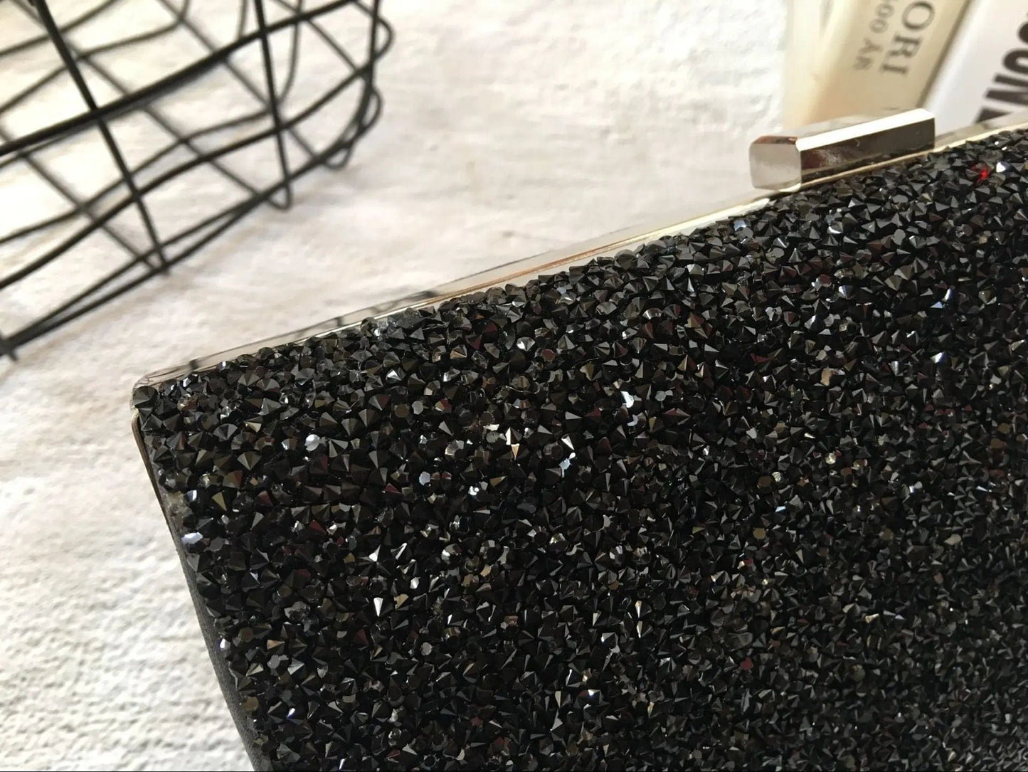 22*5*12cm / black 2022 European And American Fashion Full Diamond Crystal Evening Dress Ladies Banquet Dinner Clutch Bag Purse