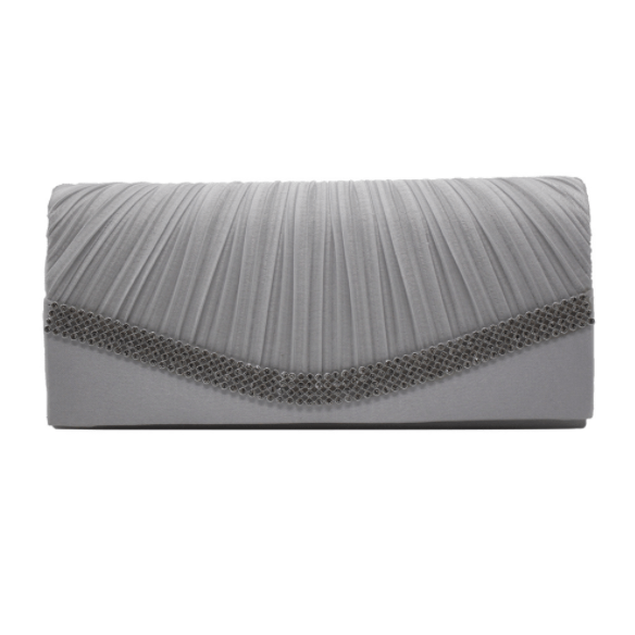 22*7*11cm / #2 Wholesale wrinkle feature rhinestone inlays party messenger bag clutch women shoulder bag evening bags for ladies