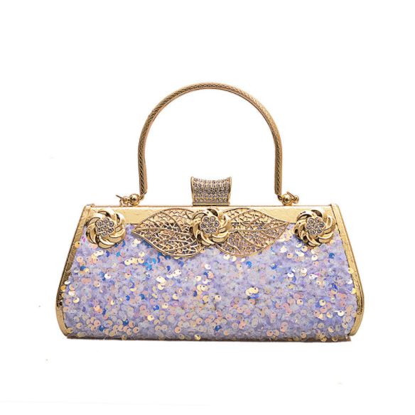 22*7*11cm / silver Hot Selling New Sequin Chain Shoulder Messenger Bag Rhinestone Evening Bag Clutch Dinner Bag For women