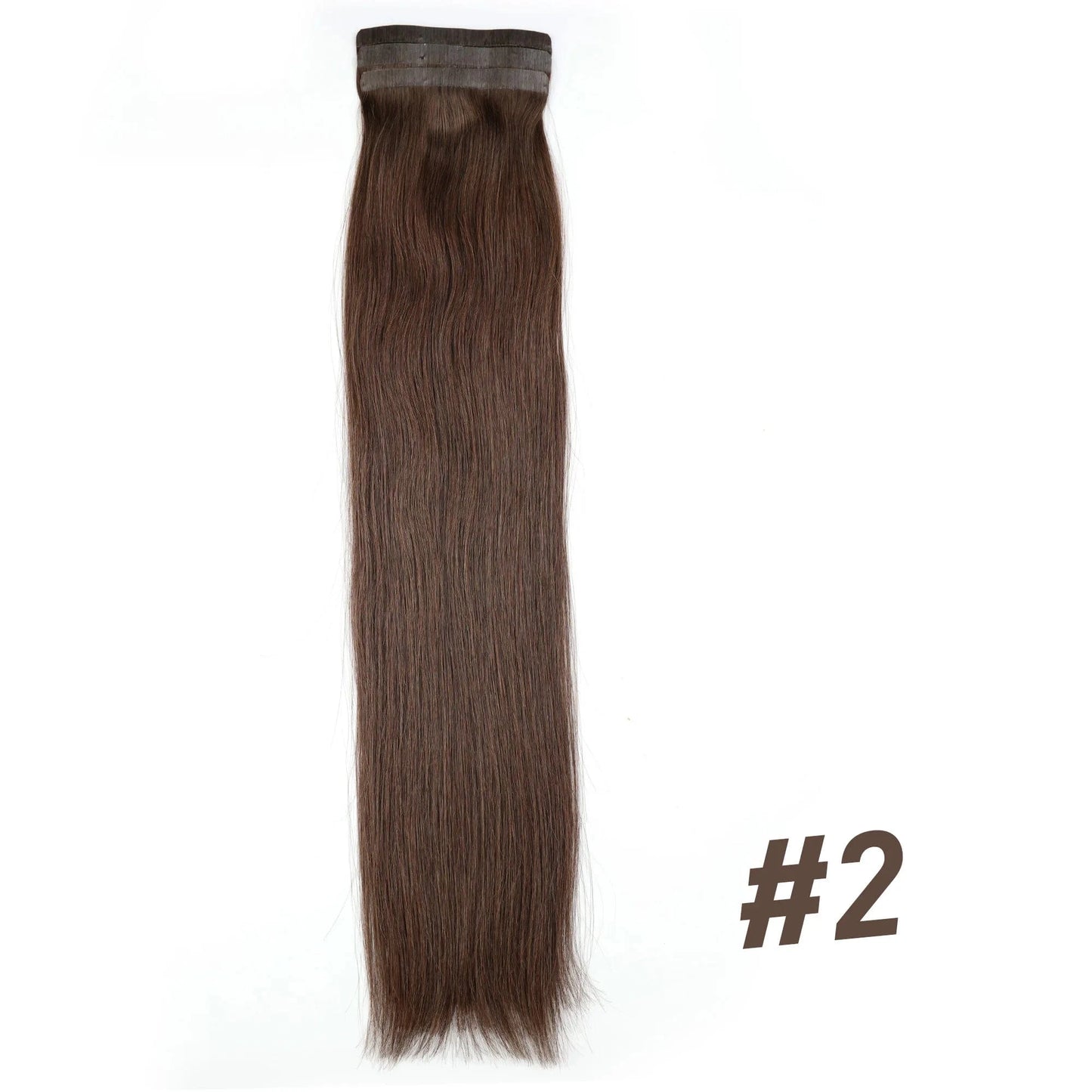 22 Inches / #2 MINK A+ hair extensions 100g 5 wefts,5" wide with 2 clips 15A seamless clip in hair extension 100% human Pu clip ins hair extensions un- processing Double Drawn Real Raw hair