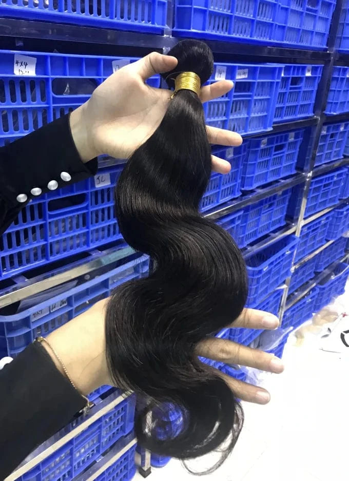22 Inches / 8A Body Wave Wholesale Hot Sale China Suppliers Raw Indian Hair 1b Black Straight Salon Hair Extension