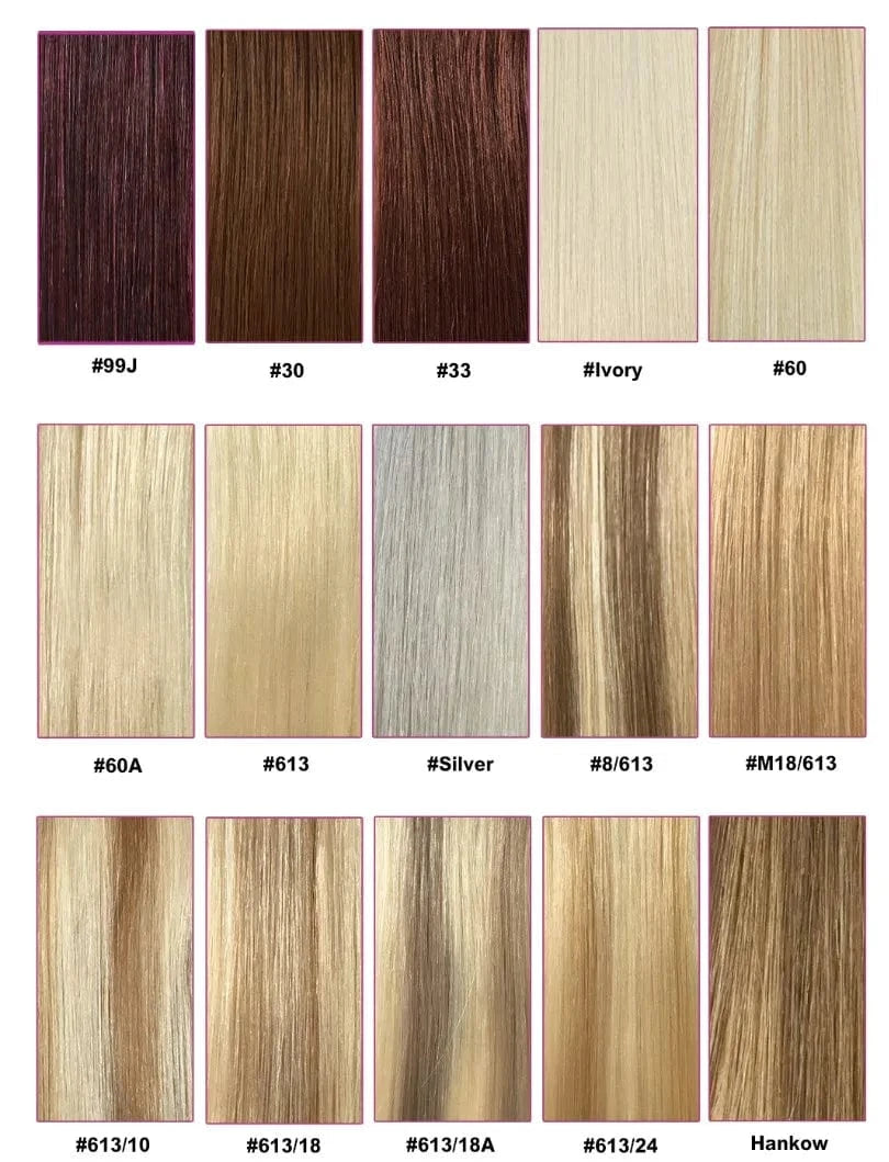 22 Inches / Light Color 2024 New Trend Double Drawn Pu Seamless Weft Tape Skin Weft Hair Extensions Butterfly Holes Weft Hair