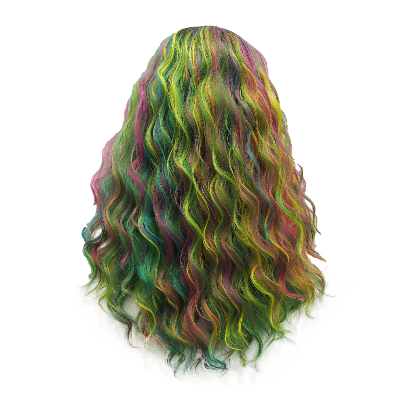 22 Inches / N32-C114-GL Celebrity 22inch dyed highlights curly Wig Cosplay Premium Synthetic Wigs Futura Heat Resistant Synthetic Hair Wig