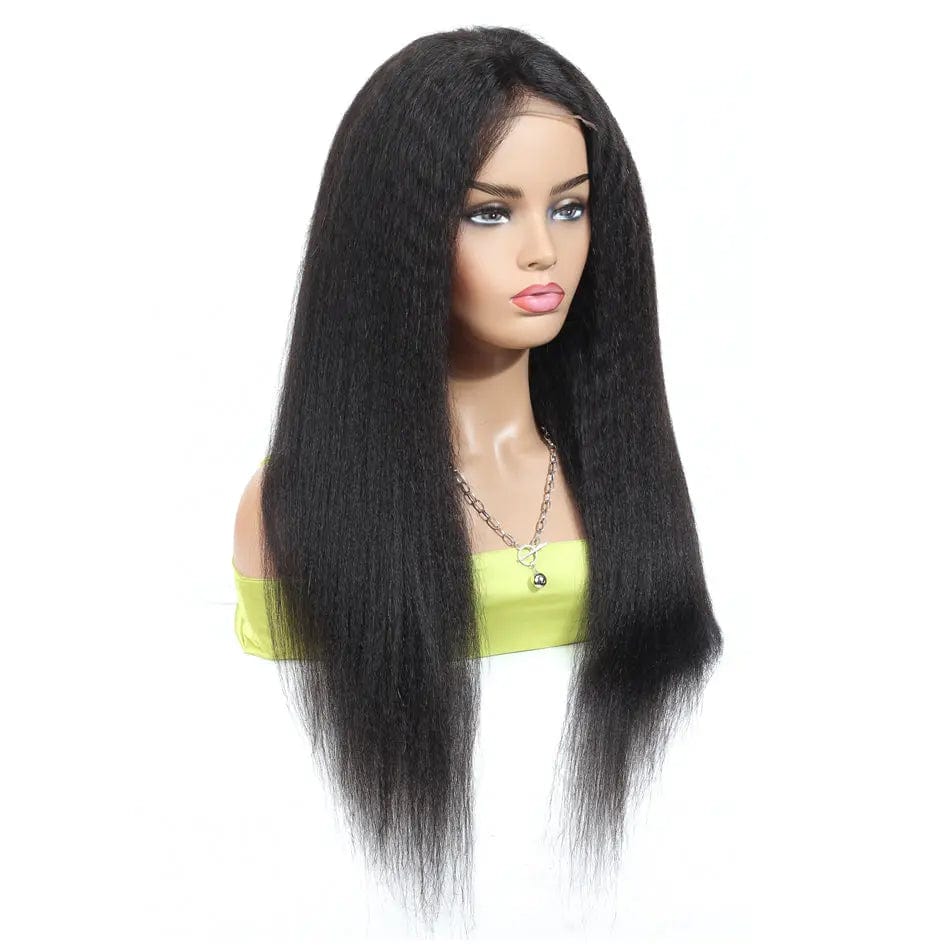 22 Inches / Natural Color Pre Plucked Transparent Swiss Lace Wig