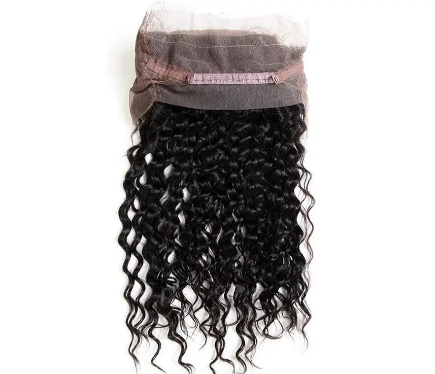22 Inches / Natural Color sunlight hair 360 frontal with bundles