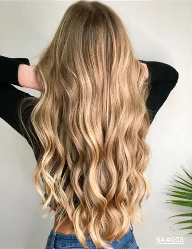 22 Inches / # style6 Exotic Brown Highlight Color Wigs Water Wave Pre Plucked Cuticle Aligned Vietnam Human Hair HD Lace Front Wigs