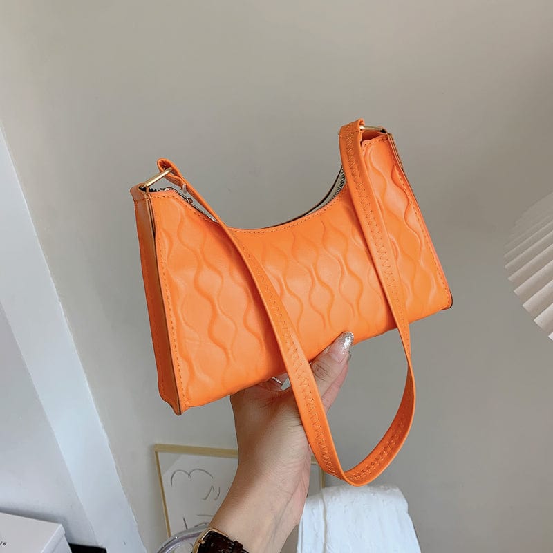 22cm*6cm*14cm / Orange New Fashion Underarm Handbags 2022 Girls Purses Females Popular Hand Bags For Young Woman