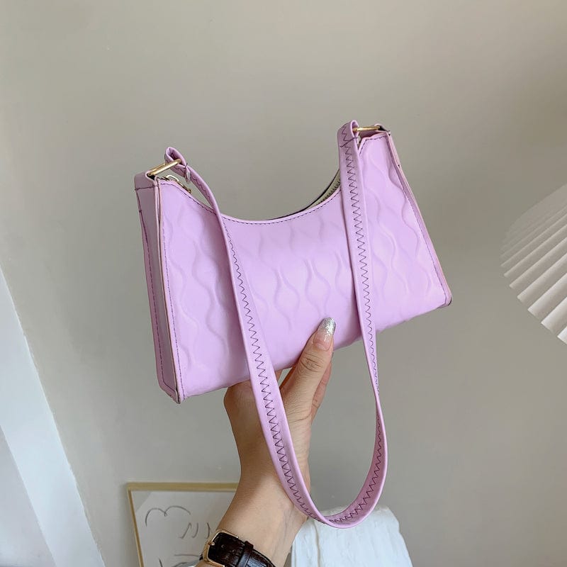22cm*6cm*14cm / Purple New Fashion Underarm Handbags 2022 Girls Purses Females Popular Hand Bags For Young Woman