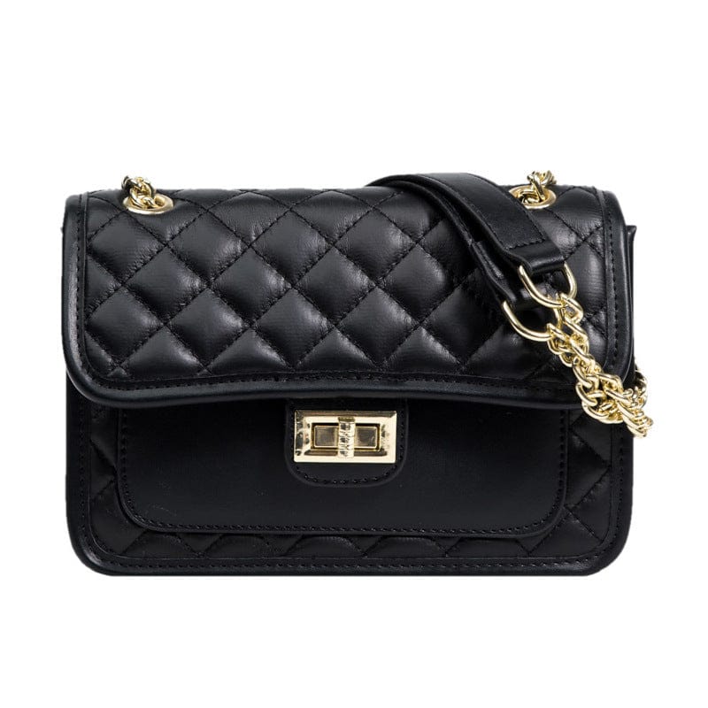 22x15.5x7cm / black 2022 New trendy fashion shoulder small square bag rhombic chain cross-body small square bag