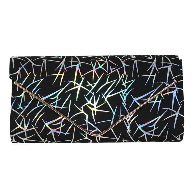 23*6*11cm / green Factory Wholesale Dinner bags Pu Leather Lightning Pattern Cool Fashionable Party Bridal Envelope Evening Clutch bags