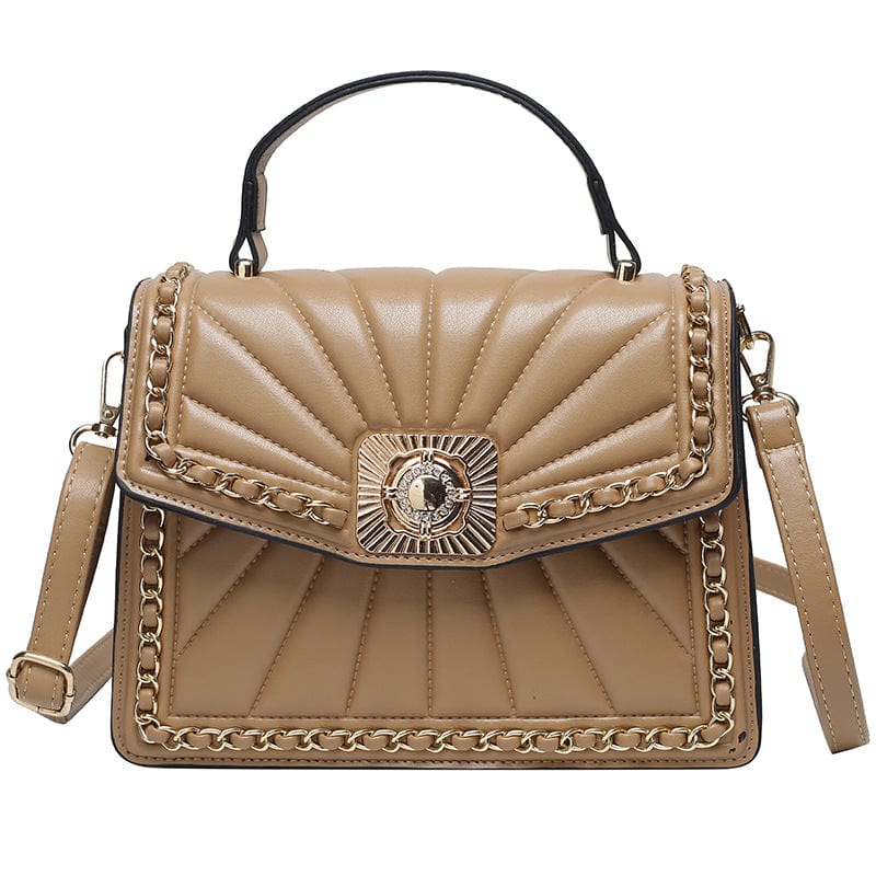 23x18x9cm / khaki 2022 Luxury Women Hand Bags PU Leather Handbags Ladies Shoulder Crossbody Purses and Handbags for Women