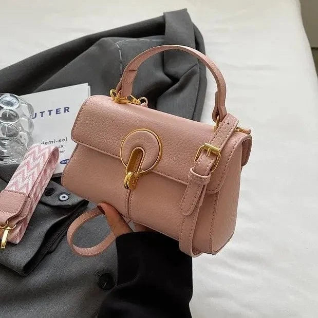 23x20x8cm / Pink Moon Lock Litchi Pattern Shoulder Crossbody Bags For Women 2023 Luxury Designer PU Leather Armpit Ladies Handbags And Purses