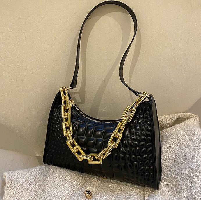 24.5cm*6.5cm*17.5cm / black Factory Wholesale Handbags 2022 young lady temperament luxury chain bags ladies popular design purses For Woman