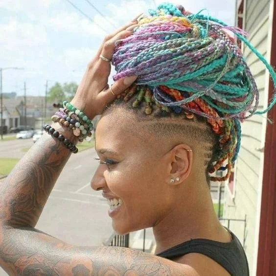 24" 60cm Folded 80grams Rainbow color(1001-T2356) Bubblegum Pink Blue jumbo braid 100 synthetic braiding hair