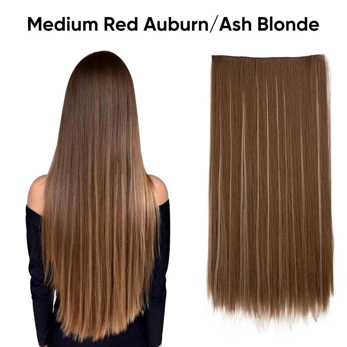 24 Inches / 12H24B SARLA Wholesale 24" Clip On Hair Extension China Cheap Synthetic Fiber One Piece Ombre Clip Straight Hair Extensions For Girls