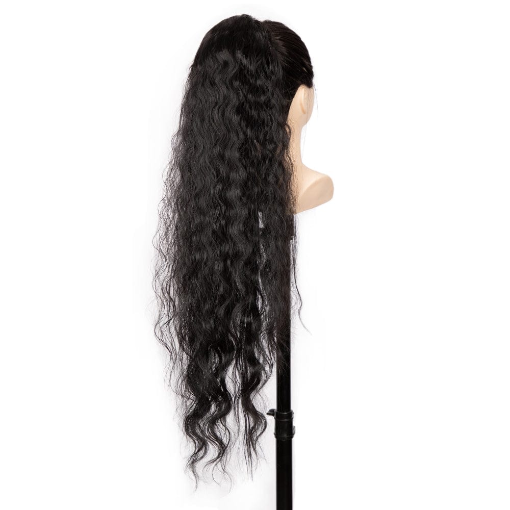 24 Inches / 1B Noble new fiber 24 inch ponytail Wigs for woman machine made Synthetic locs girl hair cheap wholesale factory synthetic hair wig