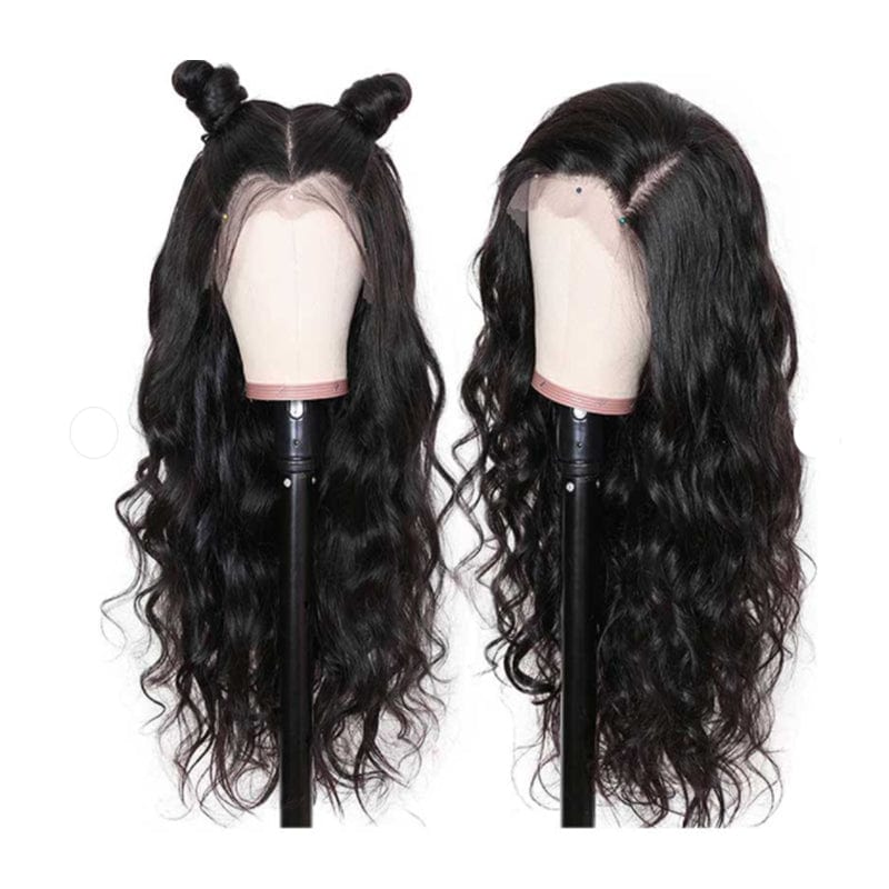24 Inches / 1B Pre-plucked 13x4 13x6 Lace Front Wigs Body Wave HD Transparent Natural Black Color Brazilian Human Hair wigs for black woman