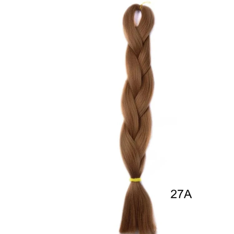 24 Inches / #27A Jumbo Braids 24inch Crochet Braid Synthetic Braiding Hair Extension for Women 10 Packs Brown Blonde Pink Blue Soft Texture